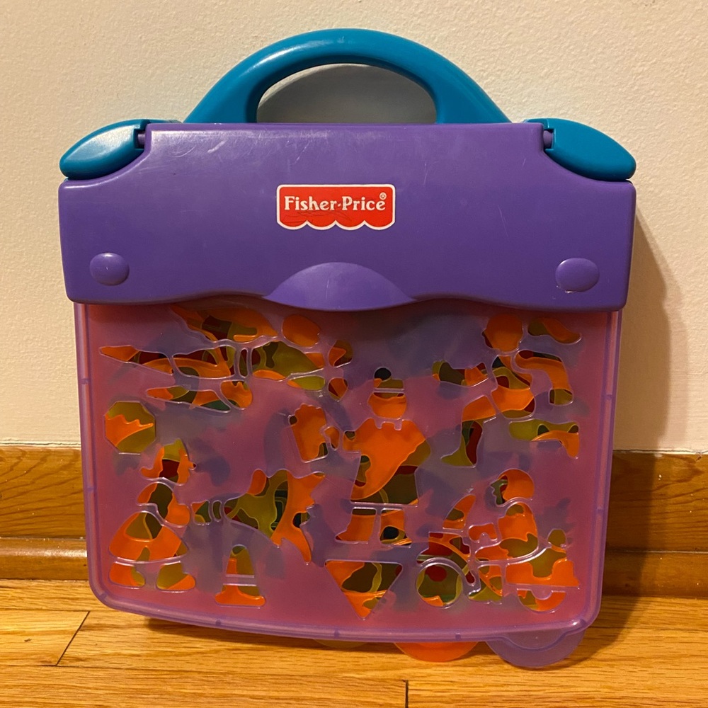 Vintage 1995 Fisher Price Fun Art Stencil Book